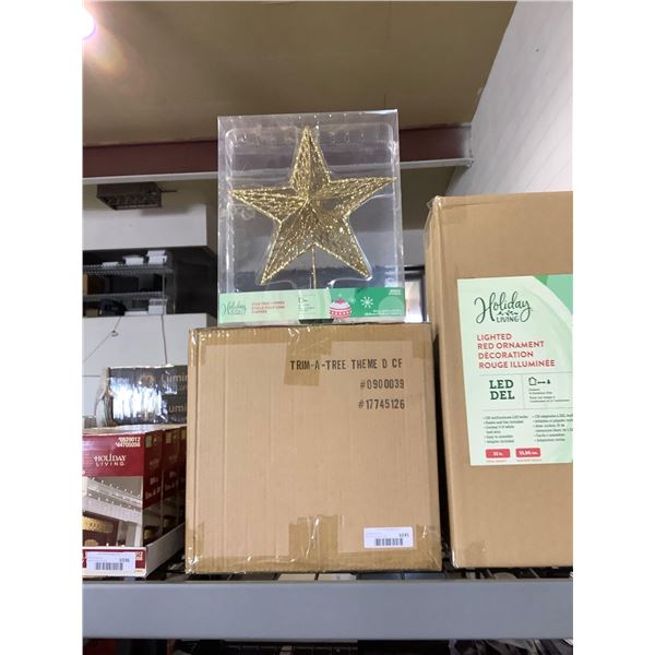 Case of 6 Holiday Living Star Tree Toppers