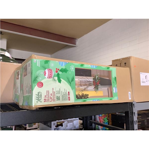 Holiday Living 50in Pre-Lit Potted Arrangement