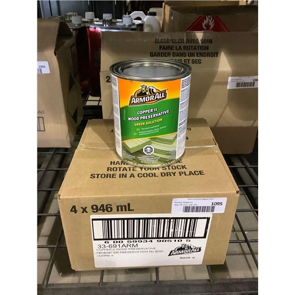 Case of ArmorAll Copper II Wood Preservative Green Solution (4 x 946mL)