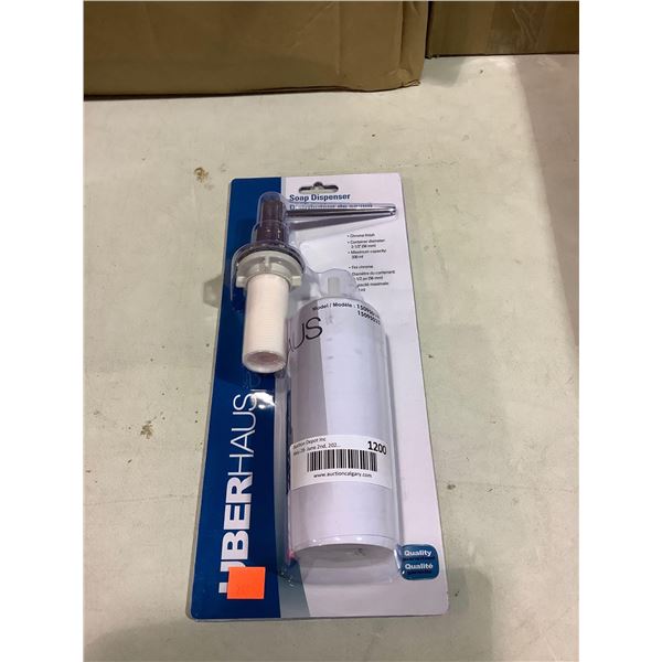 UberHaus Chrome Finish Soap Dispenser (330mL Capacity)