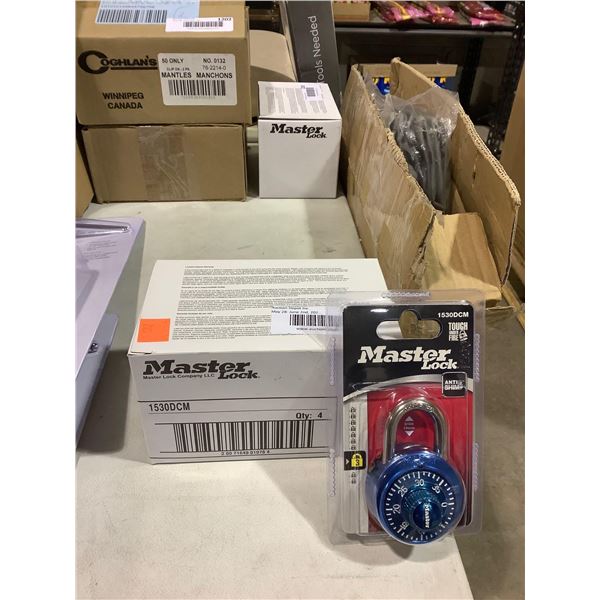 Case of 4 Master Lock Combination Padlocks - Model: 1530DCM