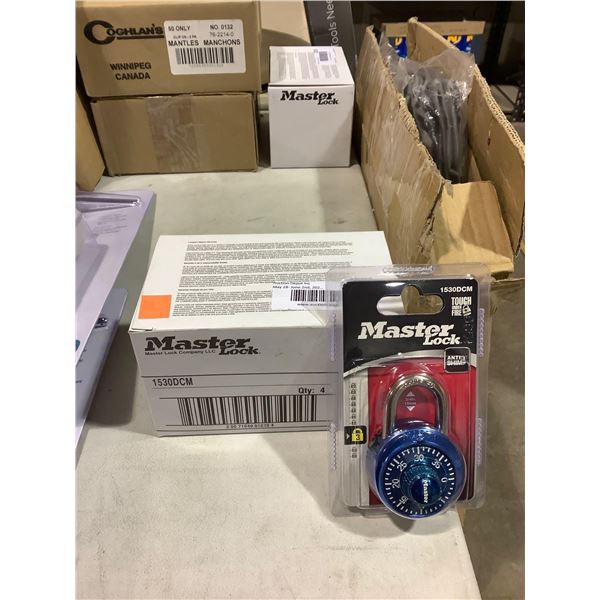 Case of 4 Master Lock Combination Padlocks - Model: 1530DCM