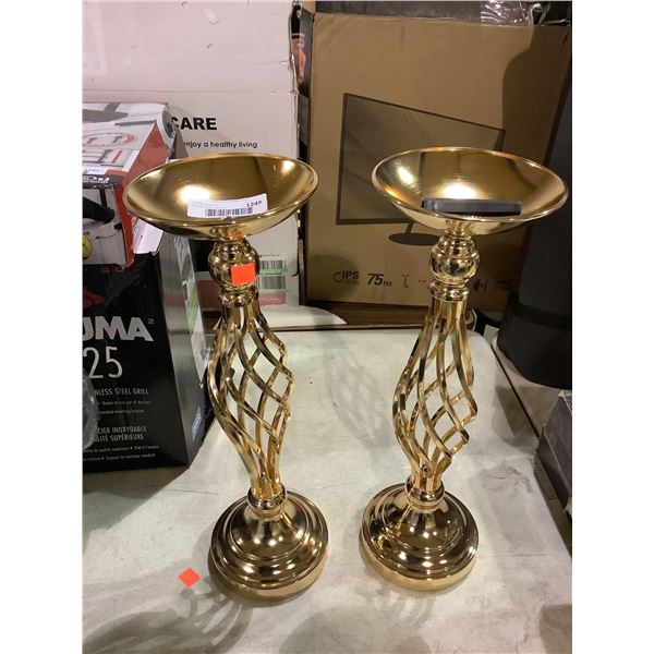 Metal Candle Holder Stand Lot of 2
