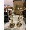 Image 1 : Metal Candle Holder Stand Lot of 2