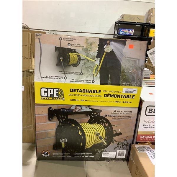 CPE Hose Works Detachable Wall-Mounted Hose Reel