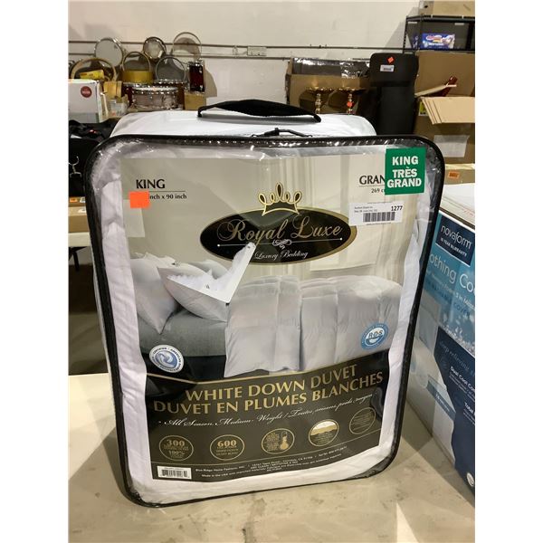 Royal Luxe King Size White Down Duvet