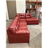 Image 1 : Red Sectional Sofa (Missing Legs)