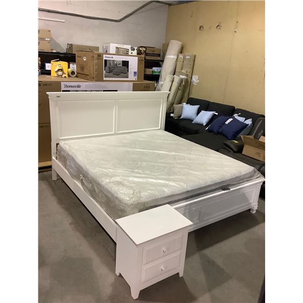 King Size Bed Set (Includes Mattress, Nightstand, Bed Frame)