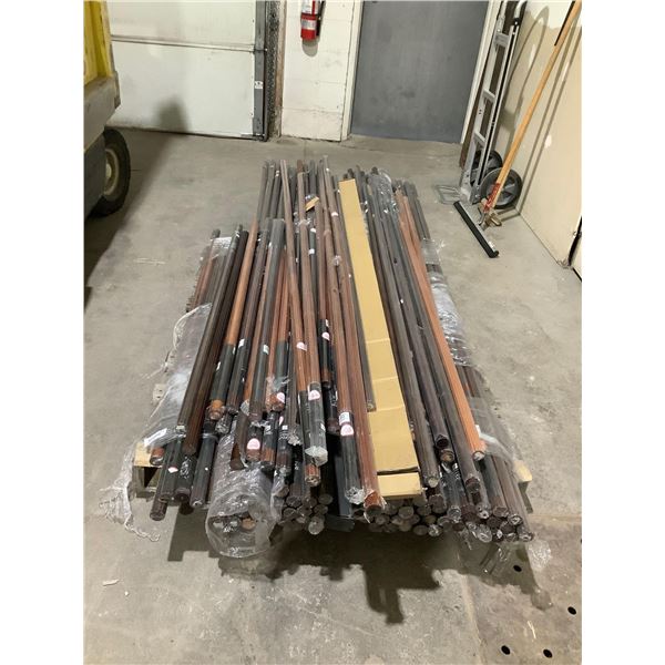 Pallet of Cambria Classic Wood Poles Assorted Sizes (4ft, 6ft, 8ft)