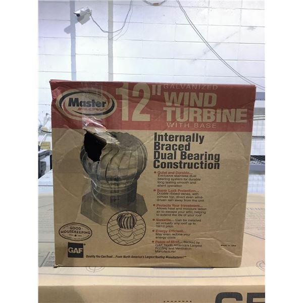 Master Flow 12in Galvanized Wind Turbine w/ Base