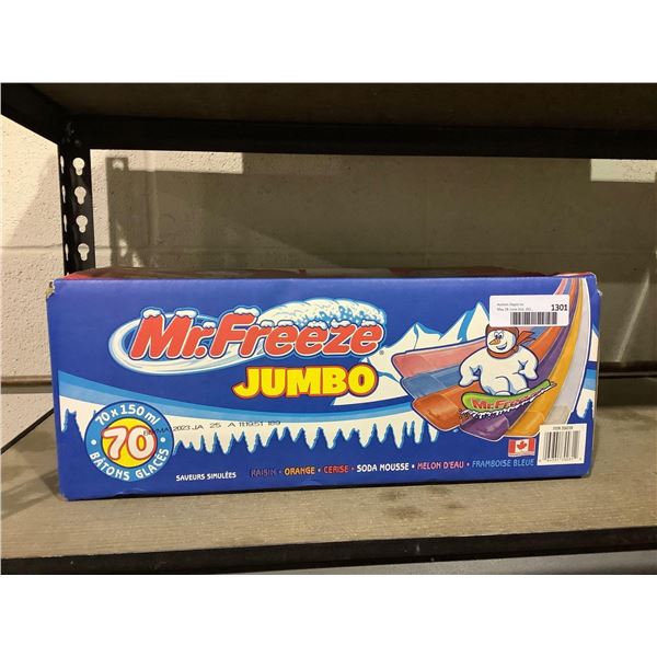 Case of Mr Freeze Jumbo Freeze Pops (70 x 150mL)