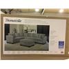 Image 8 : Thomasville Fabric Sectional w/ Storage Ottoman (3 boxes)