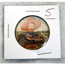 Celluloid Waterloo Boy pin back