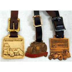 3 Fobs I.H., A-C, Buffalo-Springfield roller