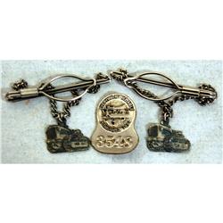 Marion badge & 2 I.H. TD-24 tie clips
