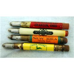 4 bullet pencils AD Baker; J.D. NI, I.H.