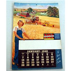 1940 Minneapolis Moline catalog, calendar