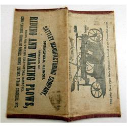 Sattley cloth pocket ledger w/paper 1901