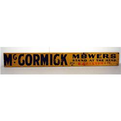 McCormick mowers wood sign