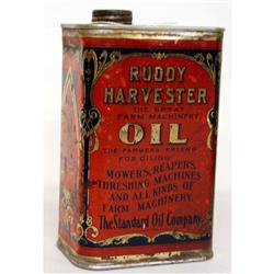 Early Ruddy Harvester oil can