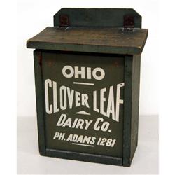 Wood Ohio Clover Leaf Dairy Box