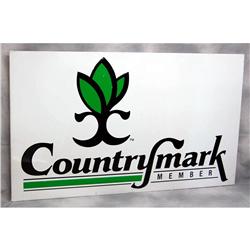 N.O.S. tin embossed Country Mark sign