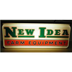 Lighted plastic New Idea sign