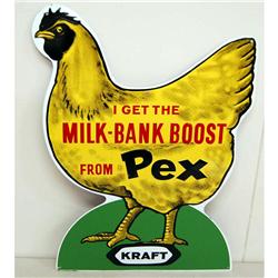 Kraft Pex chicken sign embossed