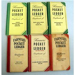 6 John Deere pocket ledgers