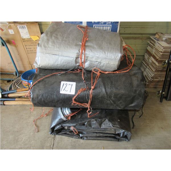 3 Tarps for covering bale stacks