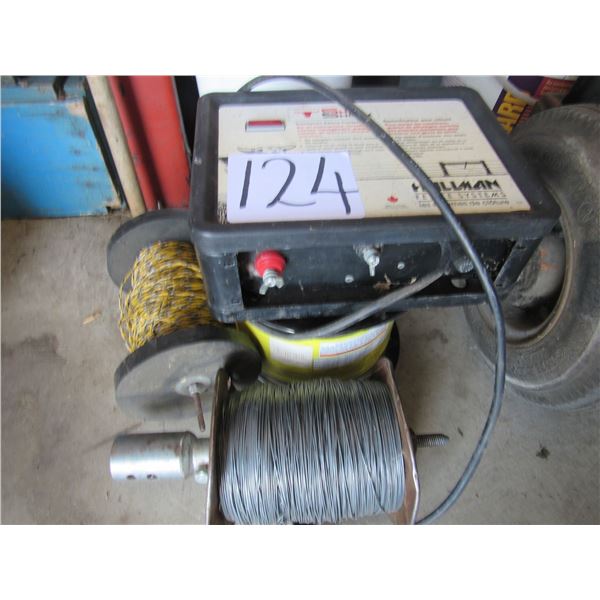 Hellman Electric Fencer c/w 3 reels of wire