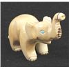 Image 1 : Zuni Travertine Elephant Fetish by Hiram Peynetsa