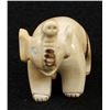Image 2 : Zuni Travertine Elephant Fetish by Hiram Peynetsa