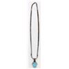 Image 3 : Sterling Turquoise Cross Pendant Necklace