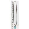 Image 9 : Sterling Turquoise Cross Pendant Necklace