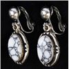 Image 1 : Taxco Sterling Leverback Clip-On Earrings