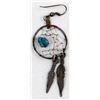 Image 4 : Turquoise Nugget Dreamcatcher Earrings