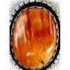 Image 2 : Navajo Sterling Orange Shell Pendant Necklace