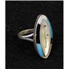 Image 1 : Native American Zuni Sterling Inlay Ring, Size 10
