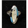 Image 2 : Native American Zuni Sterling Inlay Ring, Size 10