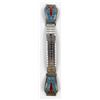 Image 2 : Navajo Old Pawn Sterling Chip Inlay Watch Band