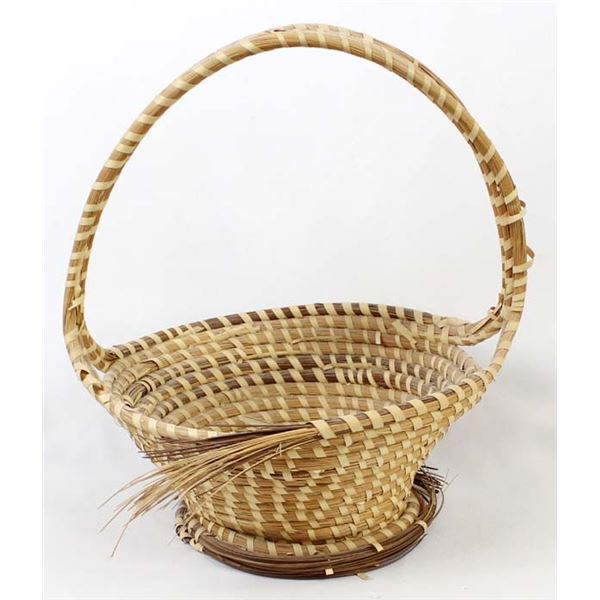 Large Sweetgrass Single Handle Basket