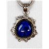 Image 2 : Sterling Lapis Pendant Necklace