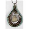 Image 9 : Navajo Sterling Turquoise Pendant Necklace