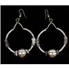 Image 2 : Large Silvertone Hoop Earrings