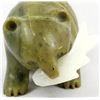 Image 3 : Chinese Carved Serpentine Bear Fetish with Fish