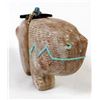Image 1 : Native American Navajo Carved Stone Buffalo by Stewart Alonzo