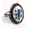 Image 1 : Vintage Navajo Zuni Sterling Inlay Bird Ring, 4
