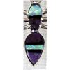 Image 2 : Navajo Sterling Inlay Ant Pin by Richard Begay