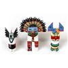 Image 1 : 2 Route 66 Hopi Kachinas & 1 Cradleboard Kachina